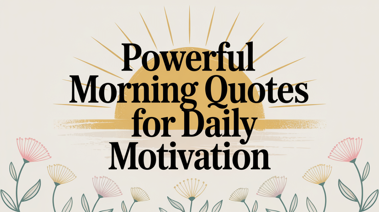 morning quotes motivation